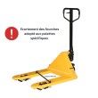 Transpalette court double galet largeur 680 mm 2500Kg