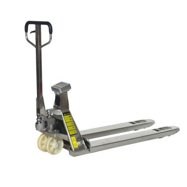 Transpalette peseur inox 316 sur batterie précision 0.1%