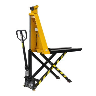 Transpalette peseur manuel haute levée monocylindre 1500 kg précision 0.1%